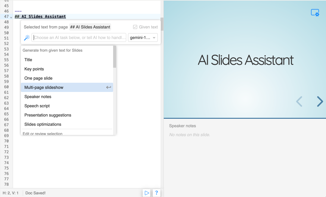 FunBlocks AI Slides Markdown based Editor and AI Assistant