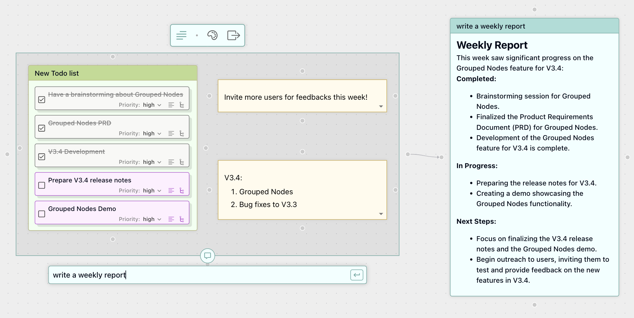 FunBlocks AIFlow group nodes