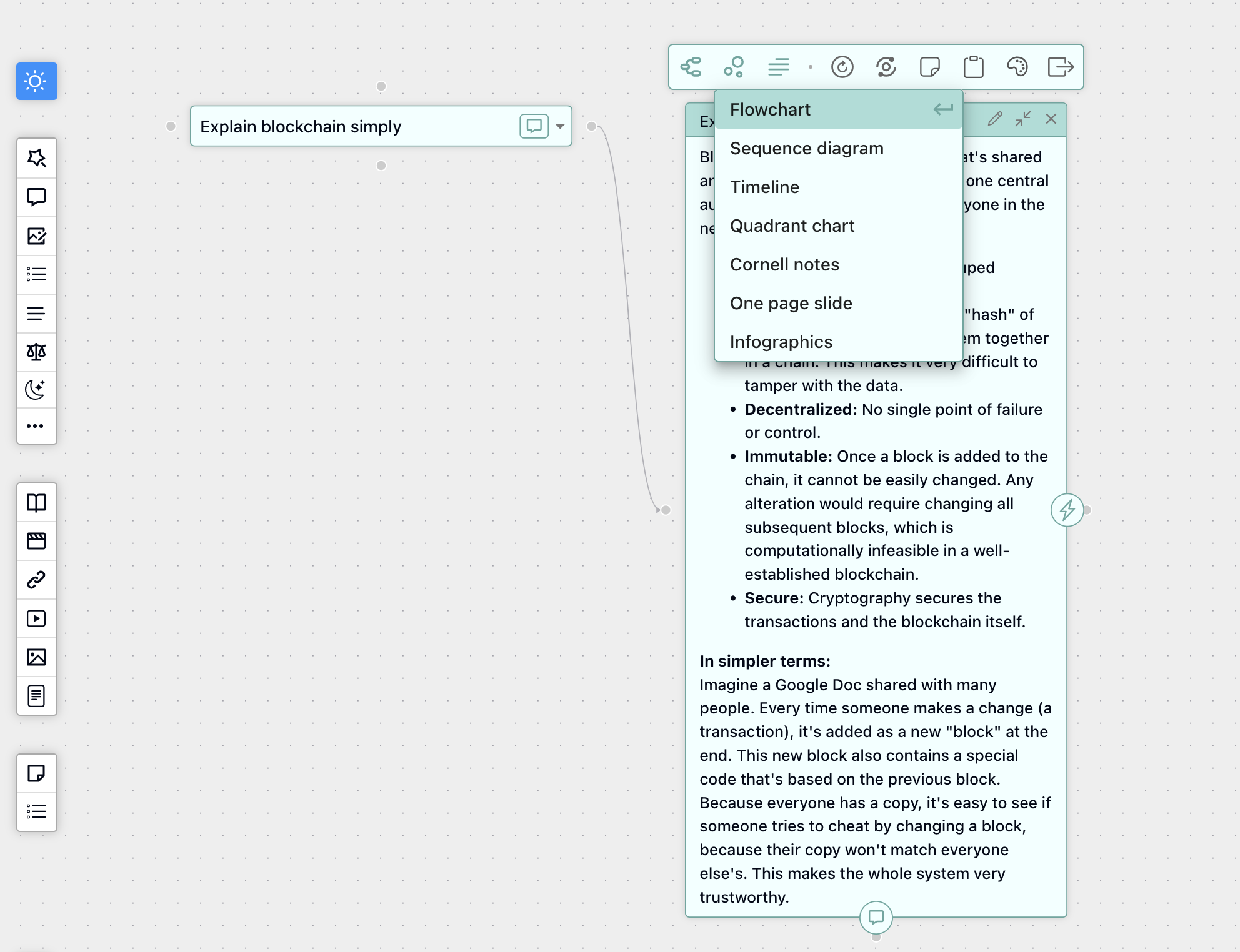 FunBlocks aiflow infographics generator