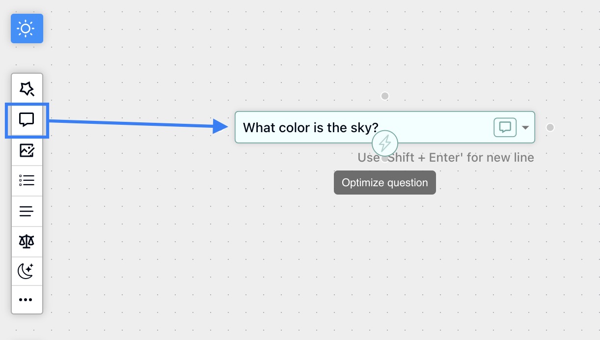 FunBlocks AIFlow tool: Question