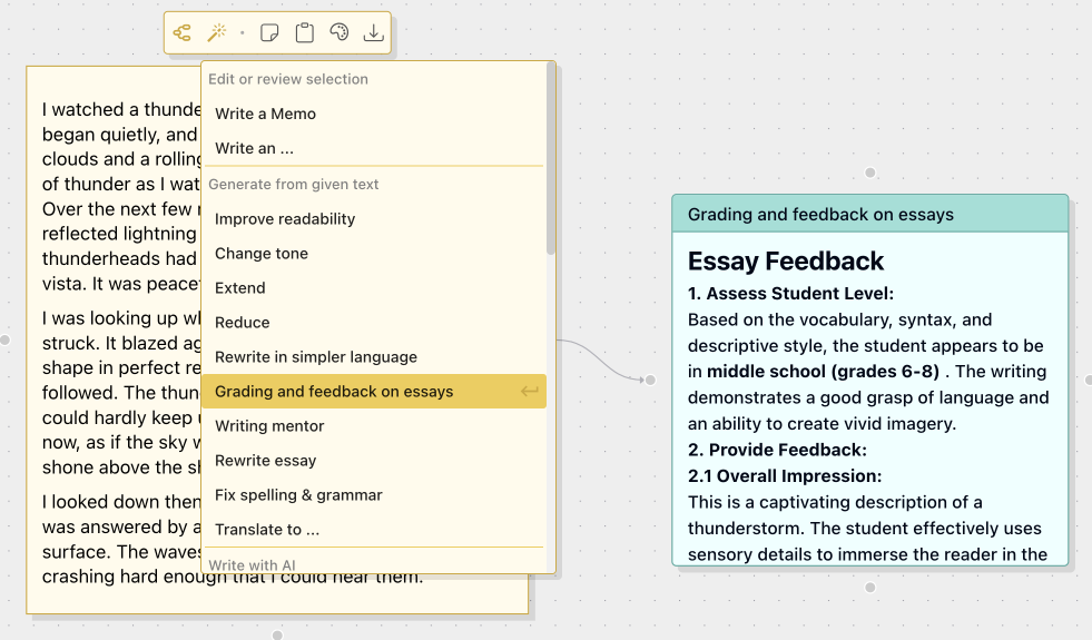 Overview of the all-in-one AI assistant features and customizable prompts